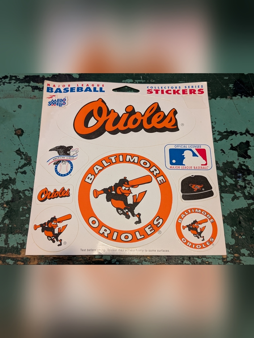 1990s Mello Smello MLB Baltimore Orioles Collectors Series Stickers Made in USA